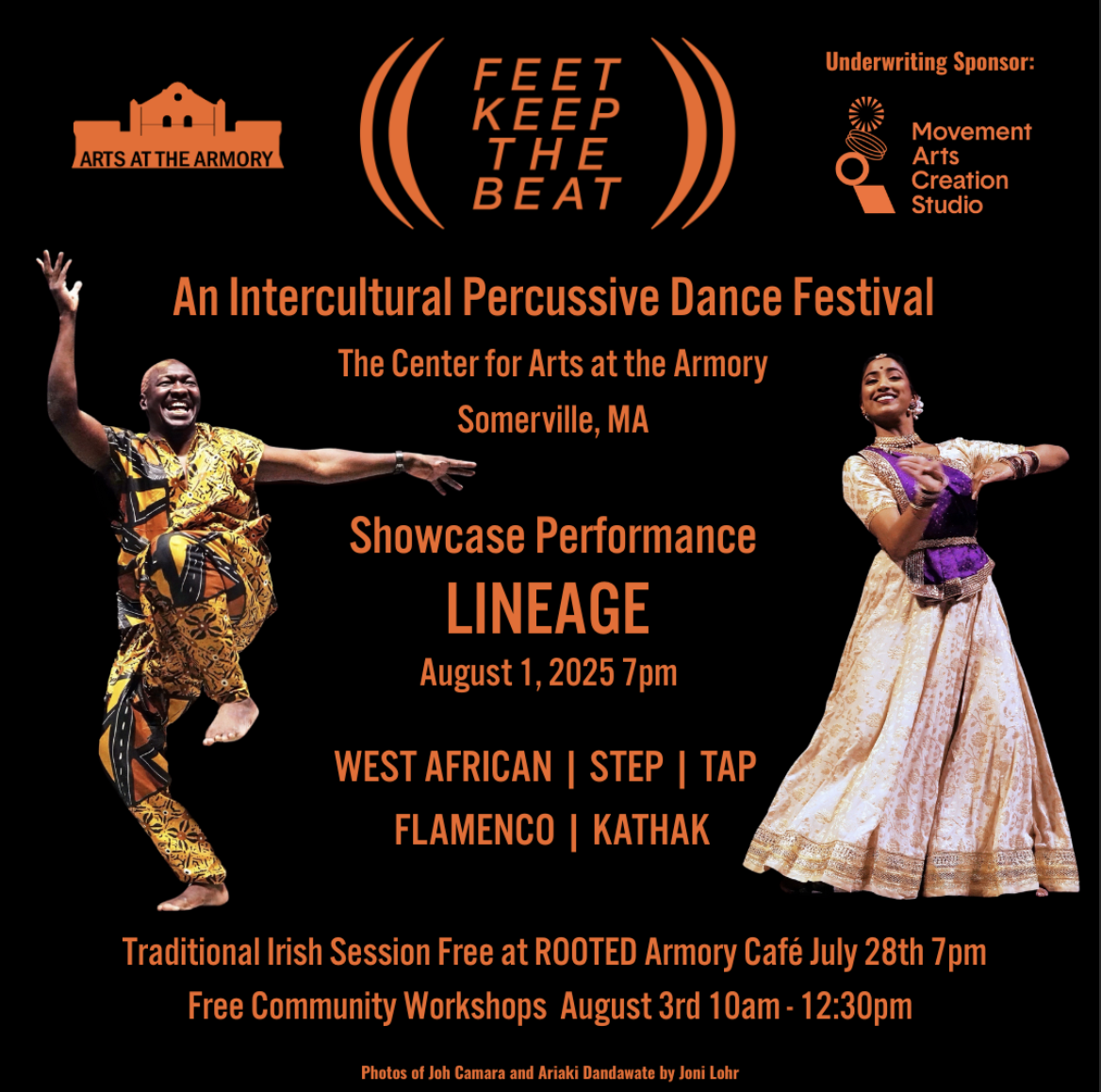 Black flyer with two dancers in traditional wear